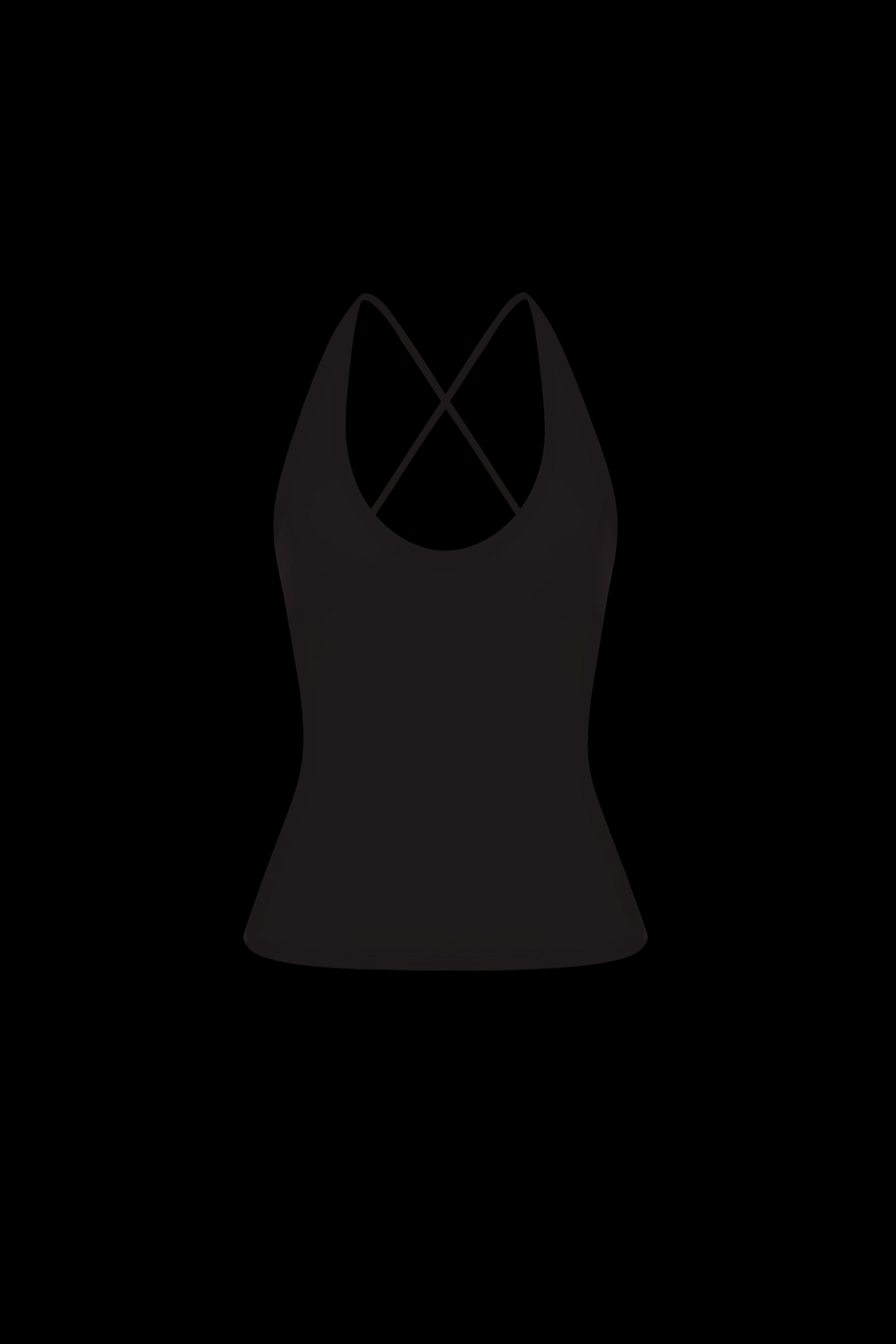 Cross-back top Black
