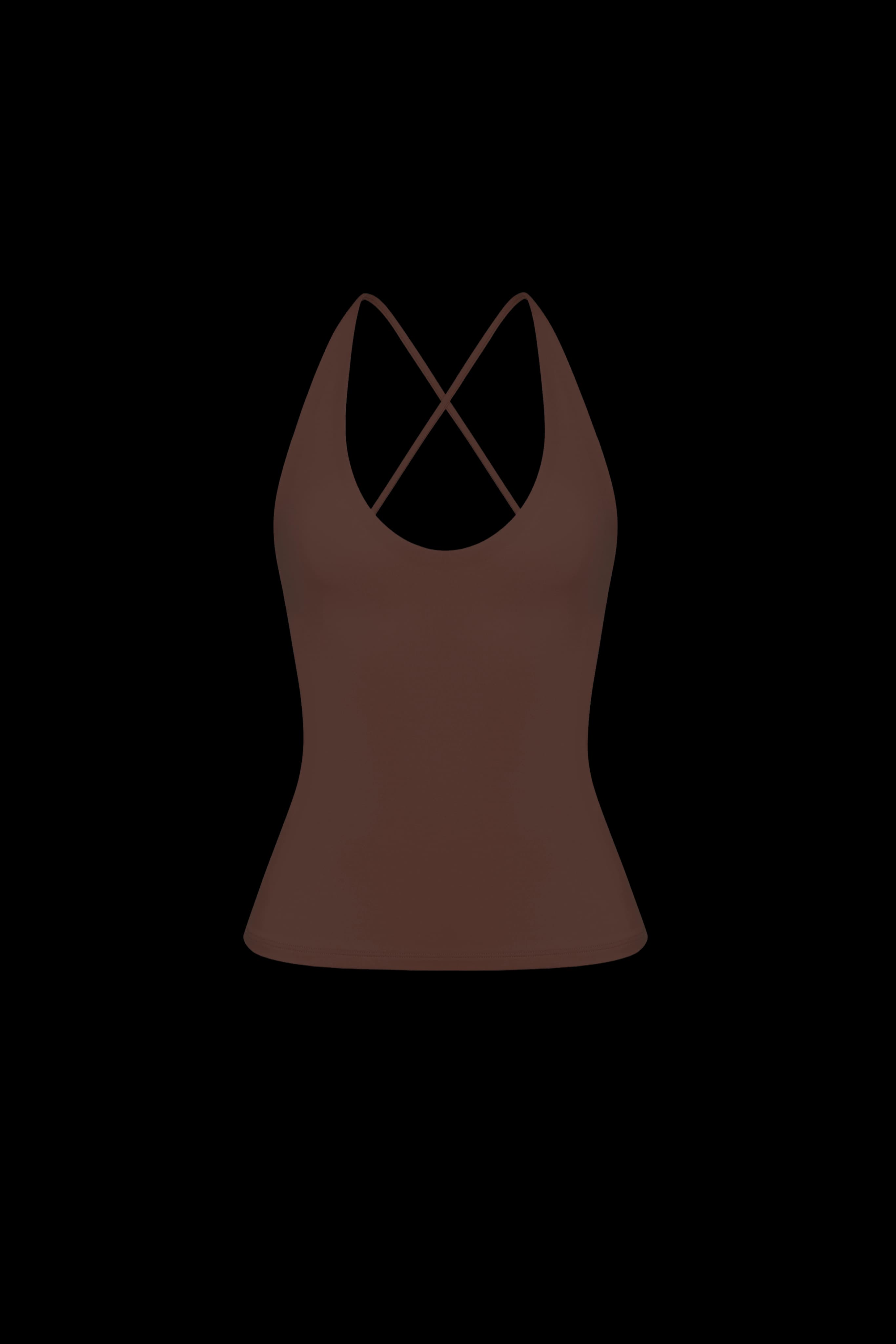 Cross-back top Chocolate