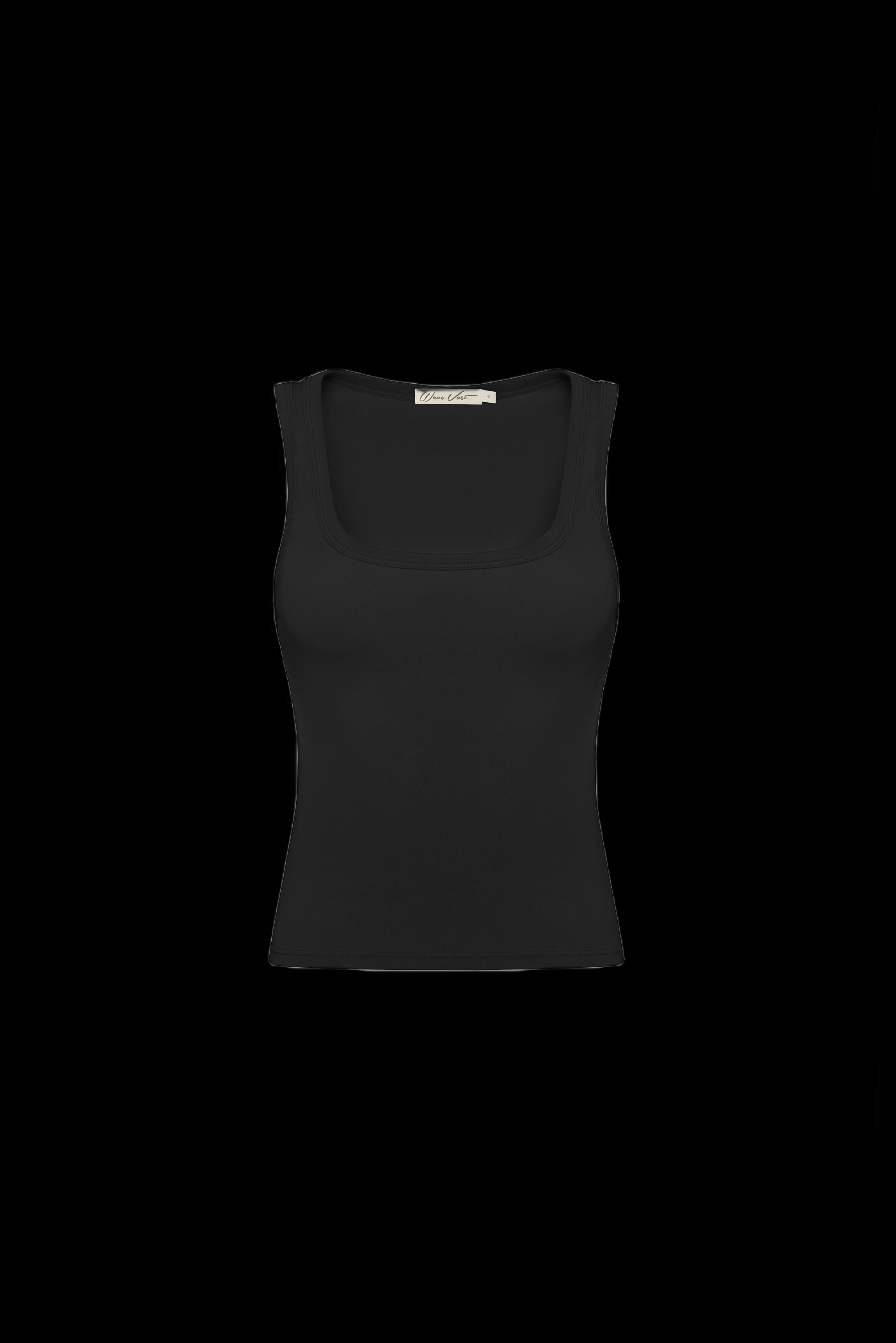 Tank top with thick straps Black