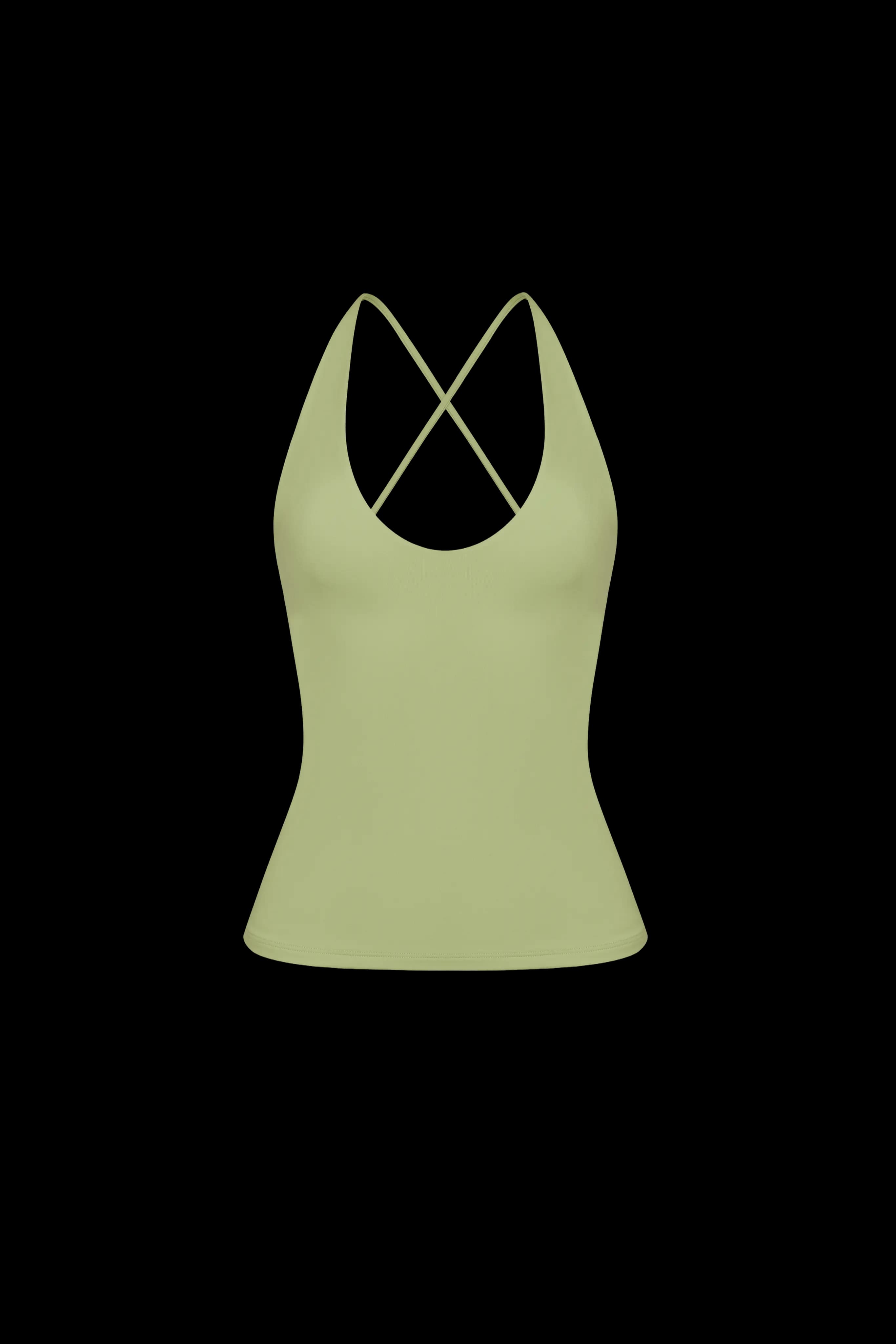 Cross-back top Olive