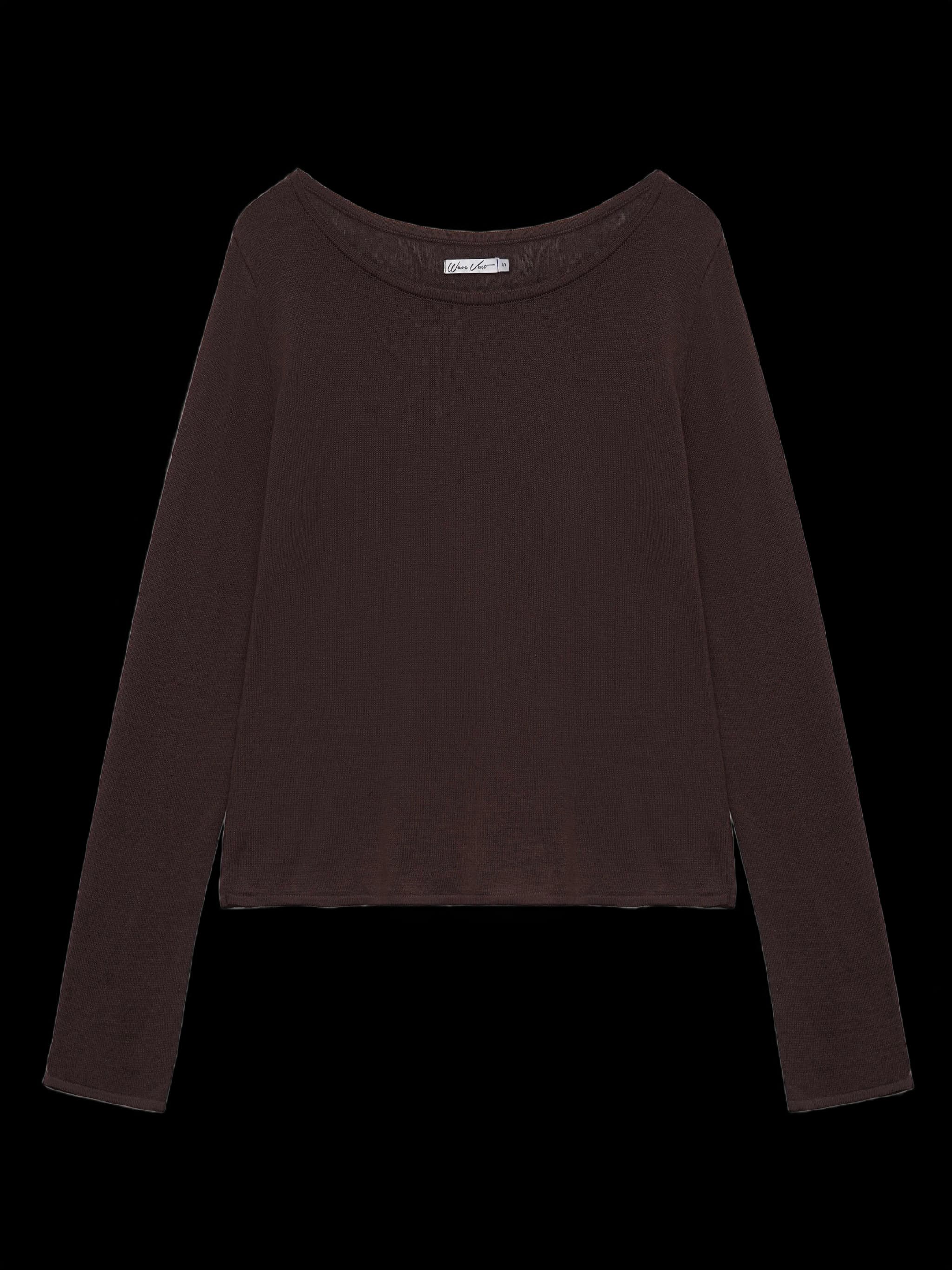 Лонгслів вʼязаний Шоколад - product image 1