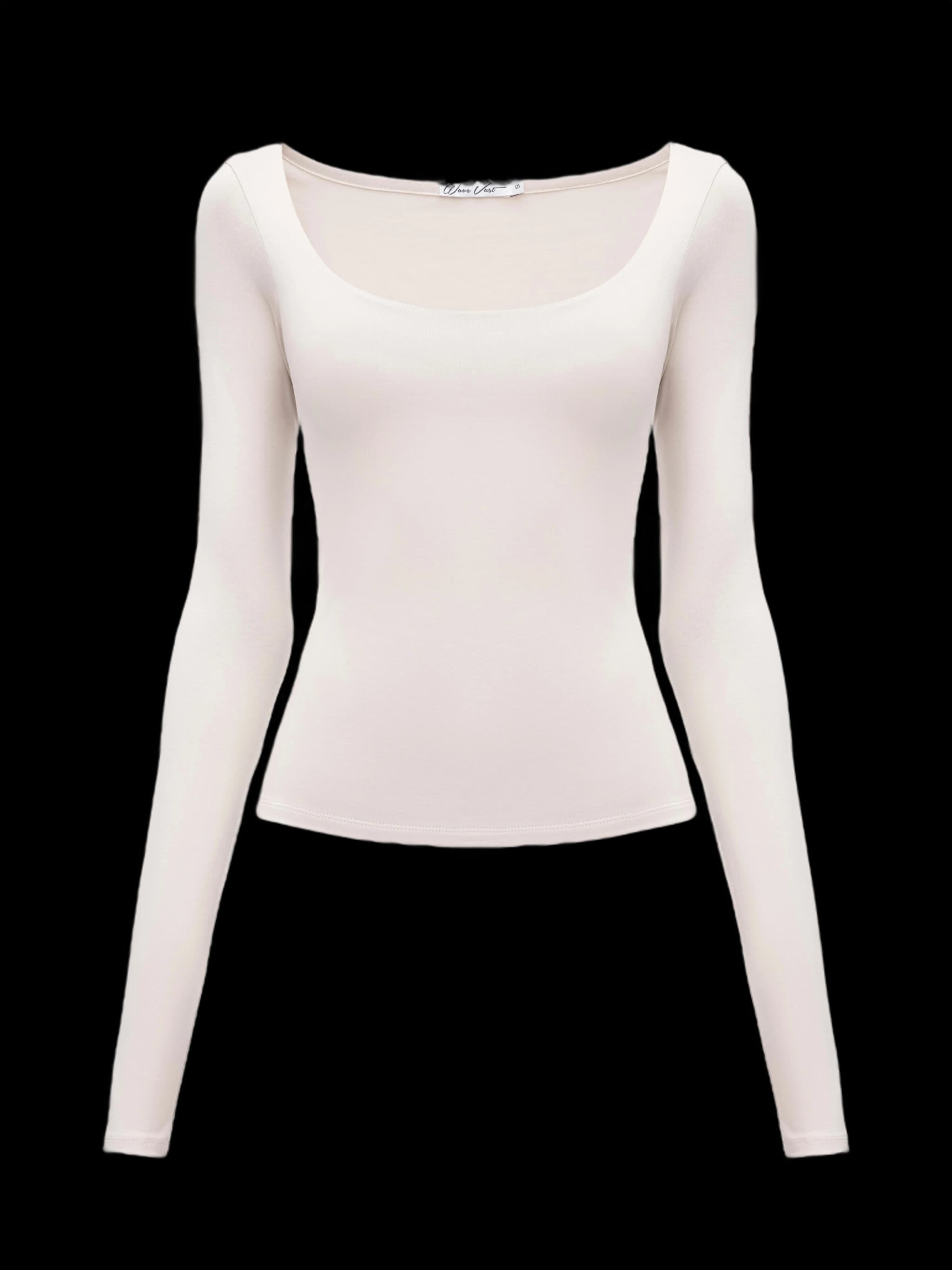 Лонгслів з вирізом Бежевий - product image 1