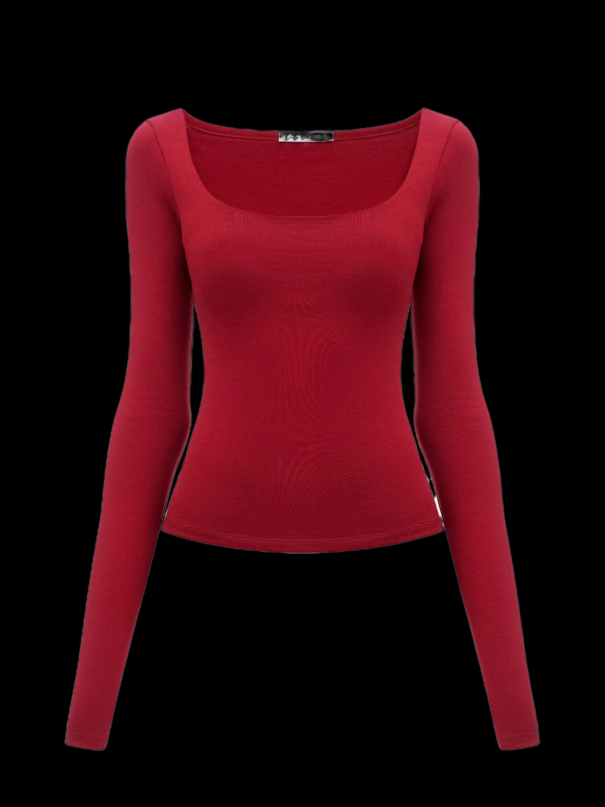 Лонгслів з вирізом Бордо - product image 1