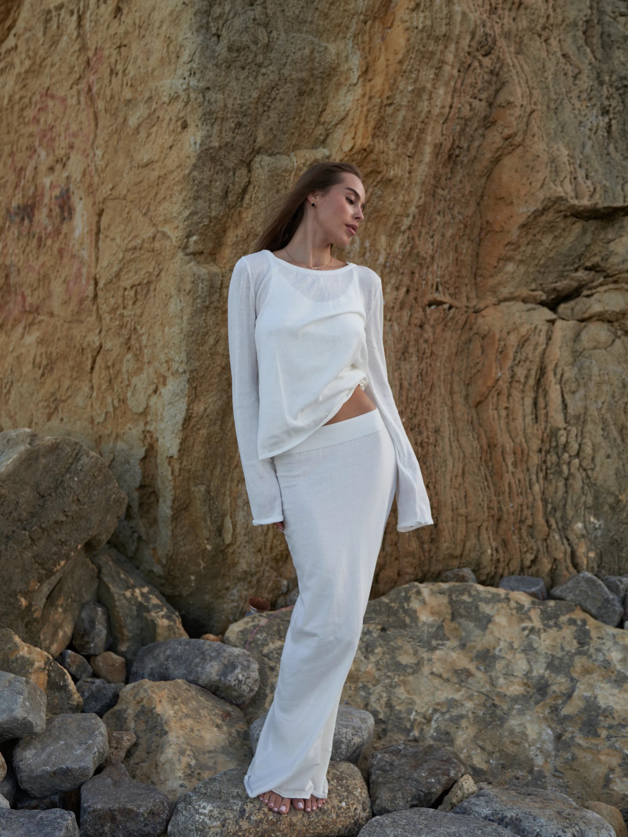 Лонгслів вʼязаний Молочний - product image 2