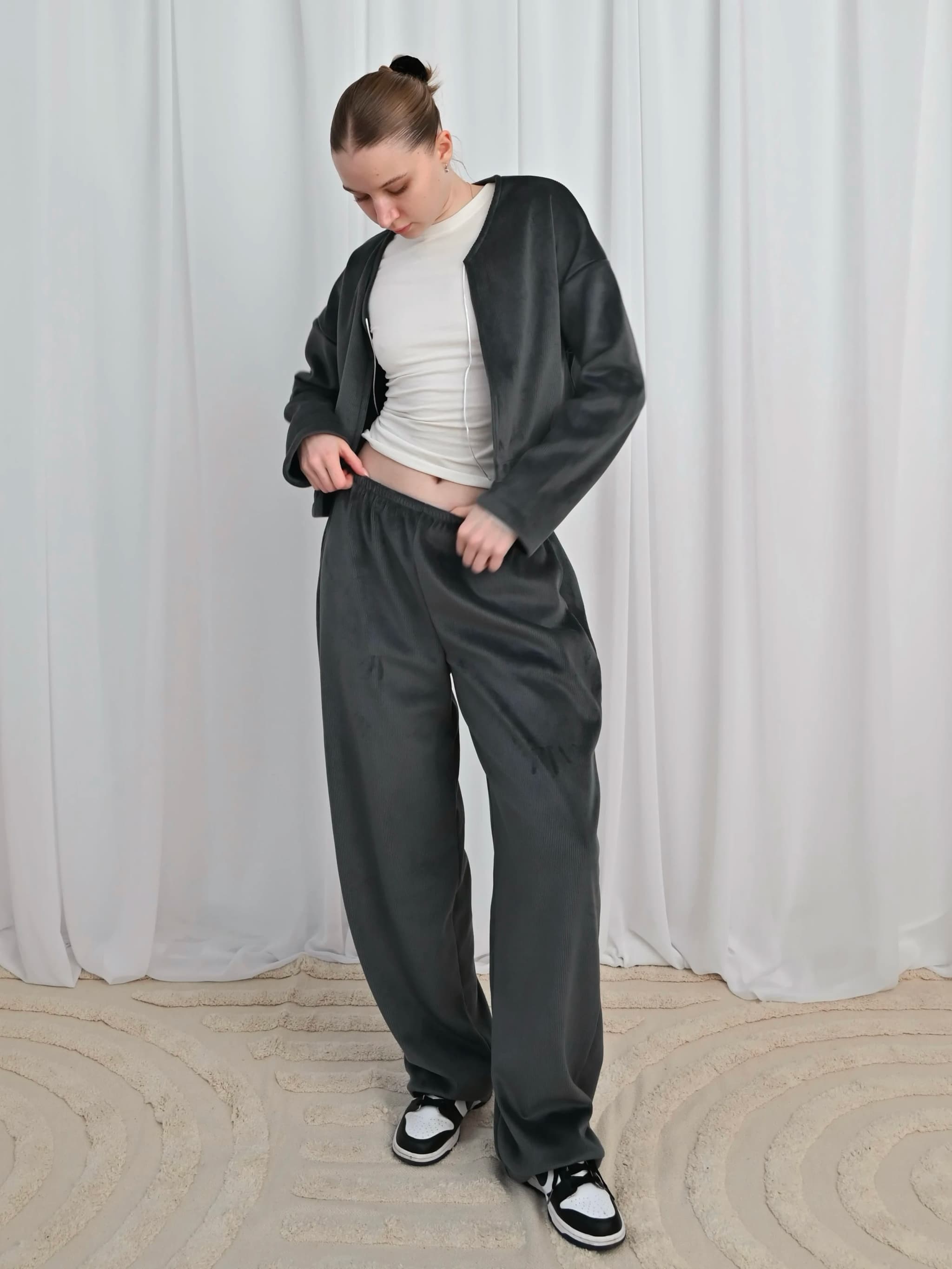 Джемпер велюр Графіт - product image 3