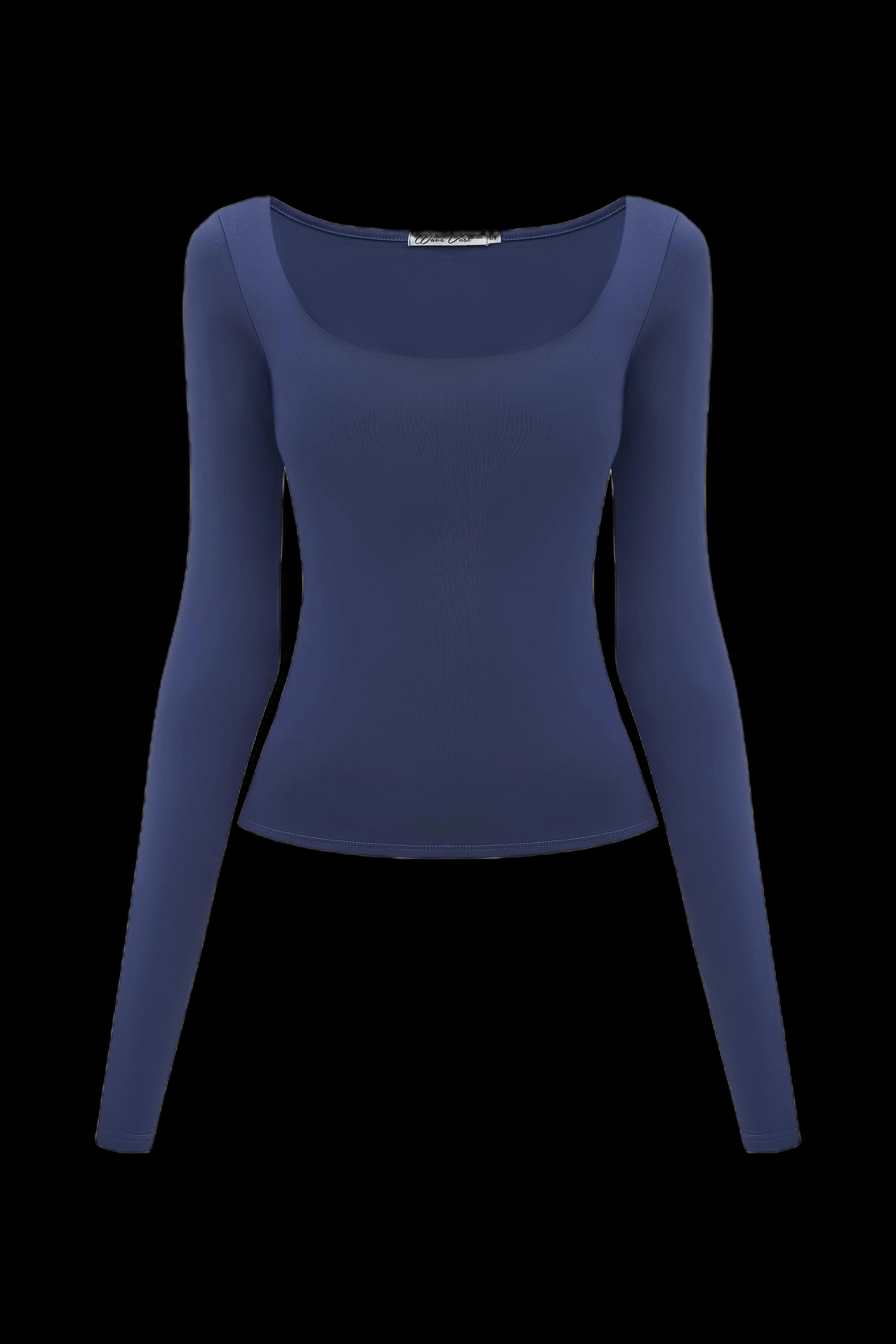 Лонгслів з вирізом Синій - Image 1