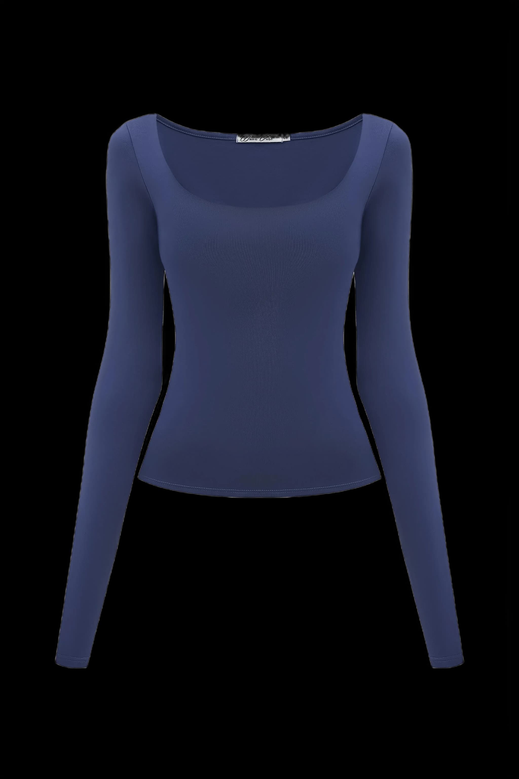 Лонгслів з вирізом Синій - product image 1