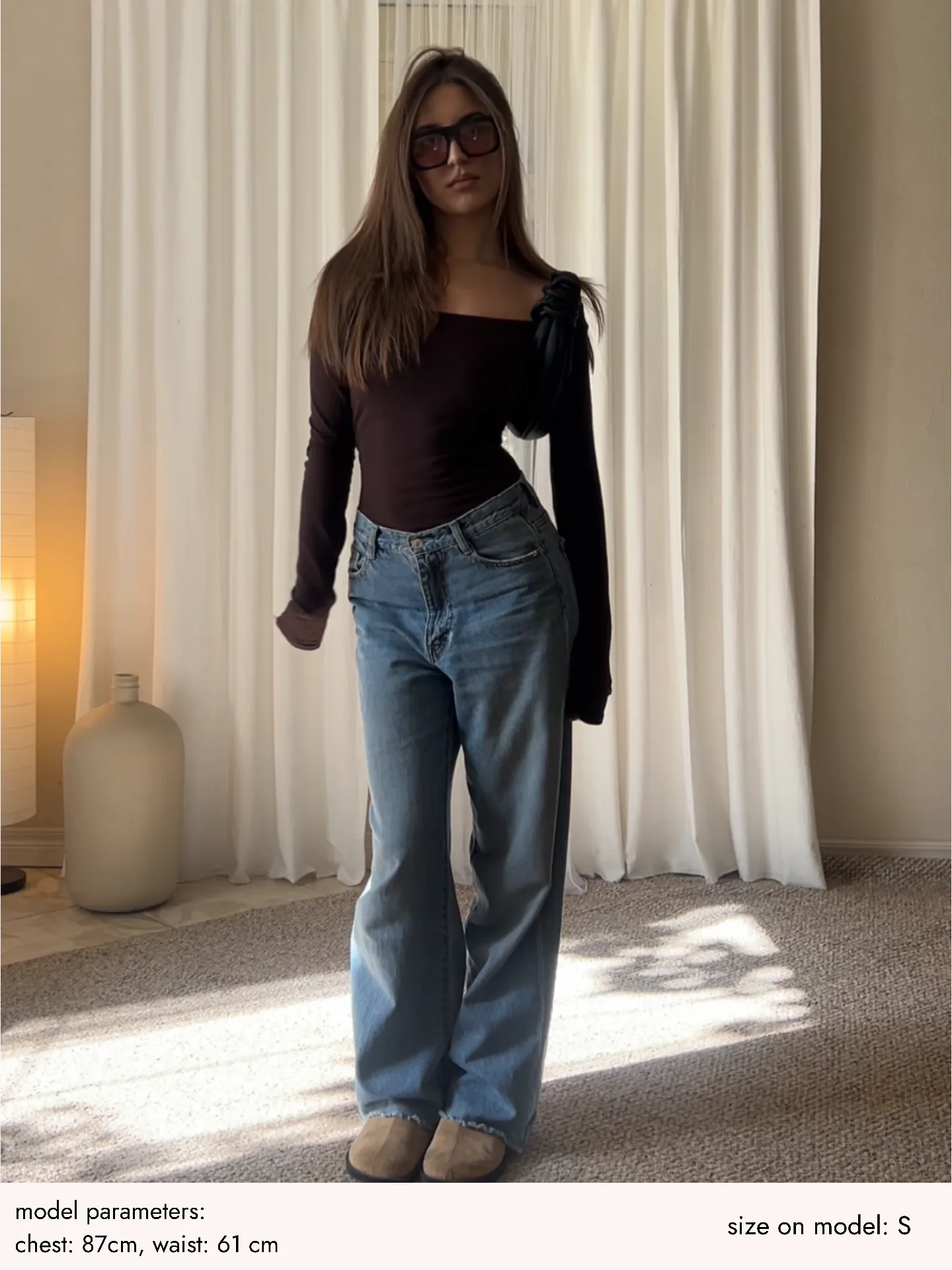 Лонгслив с вырезом Шоколад - product image 5