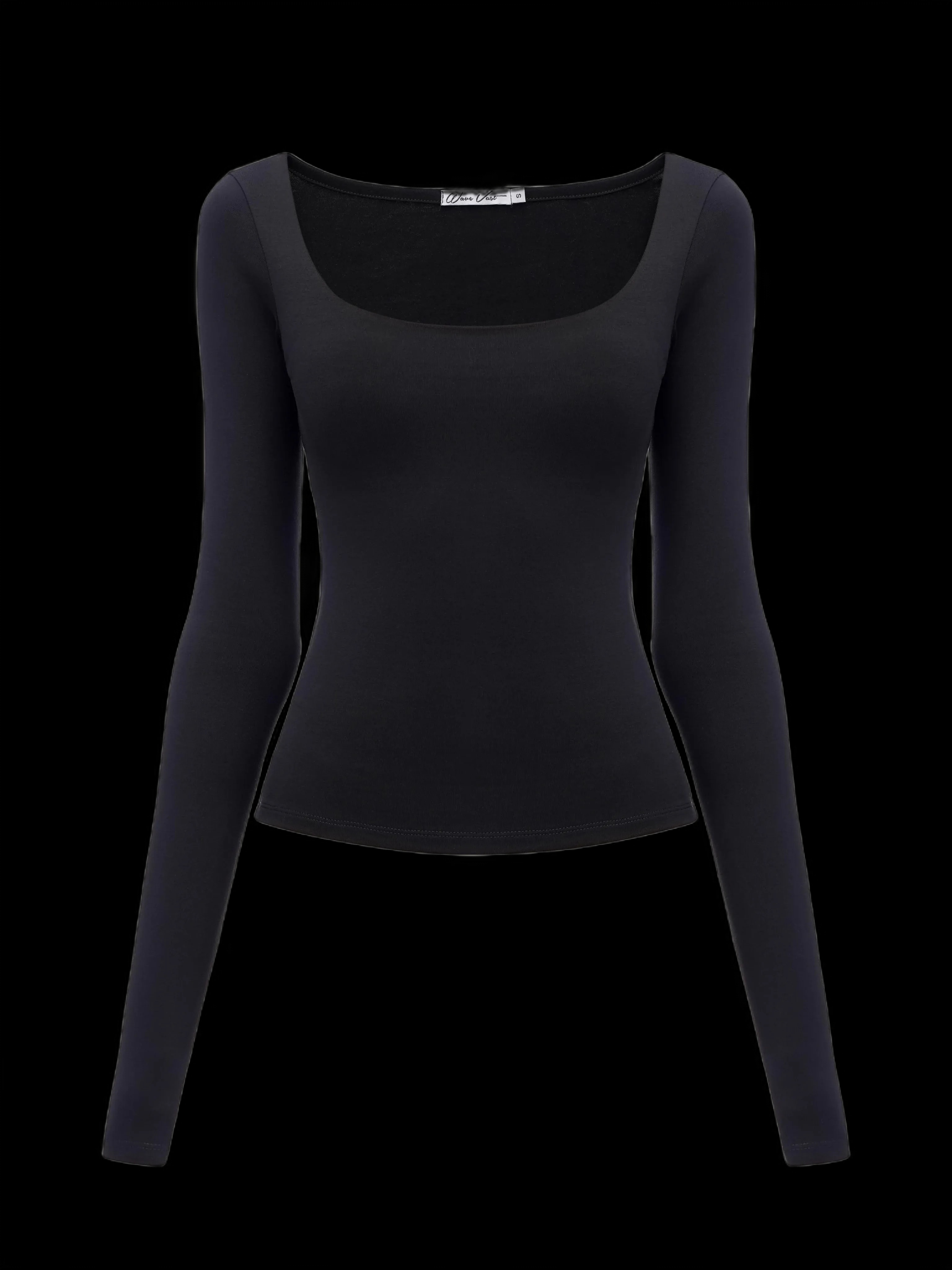 Лонгслів з вирізом Чорний - product image 1