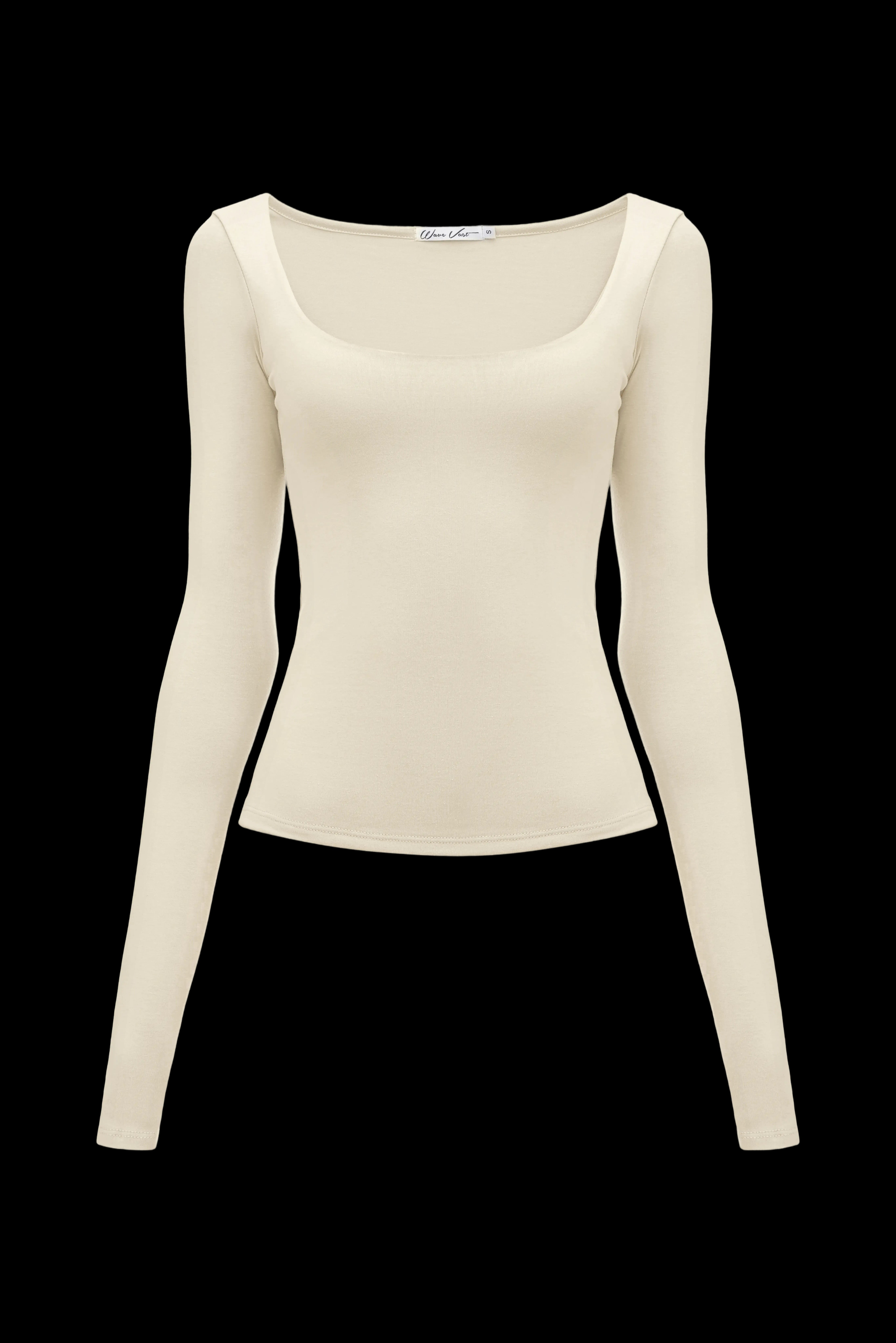 Лонгслів з вирізом Айворі - product image 1