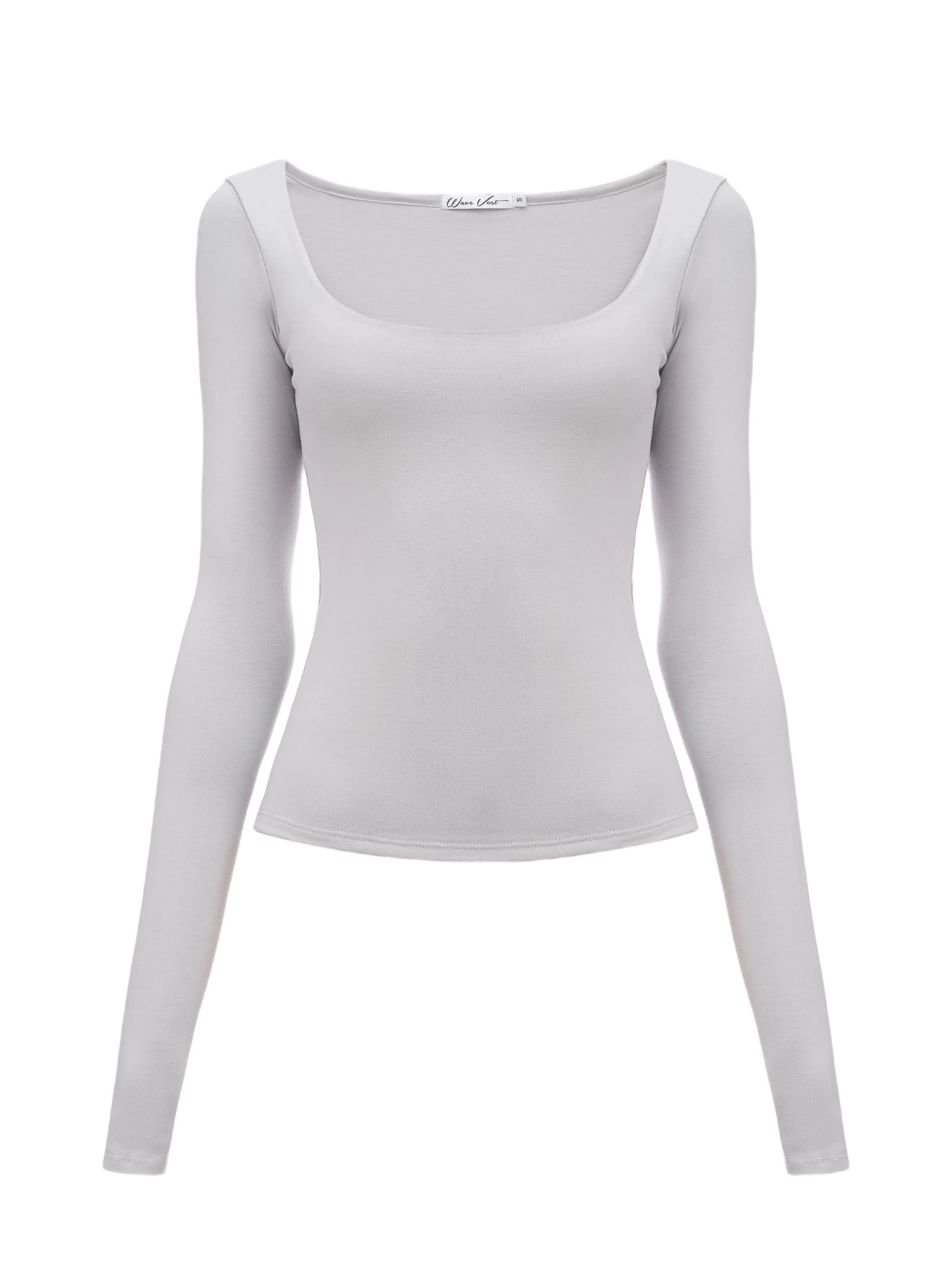 Лонгслів з вирізом Сірий - product image 1
