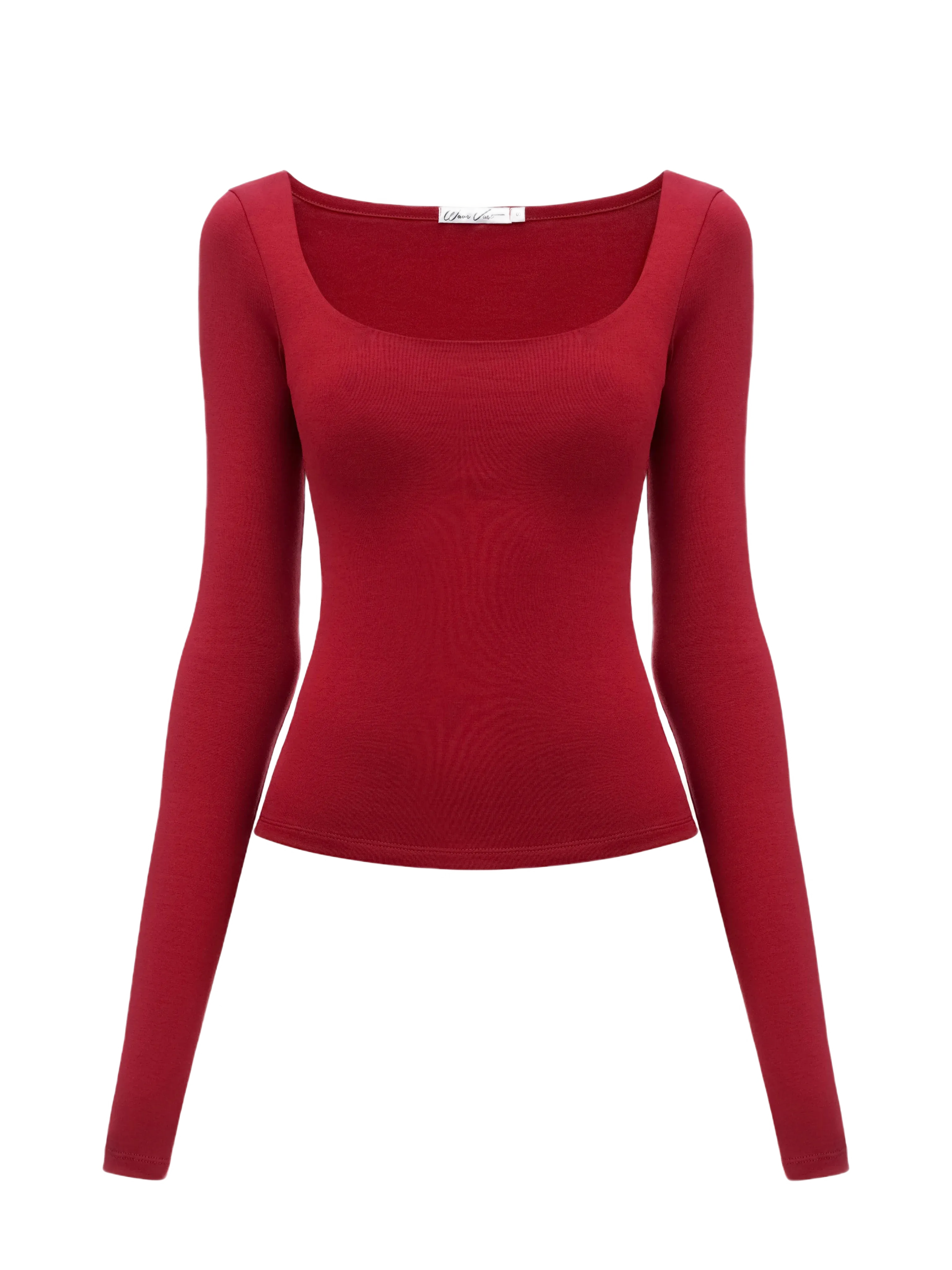 Лонгслів з вирізом Бордо - product image 1