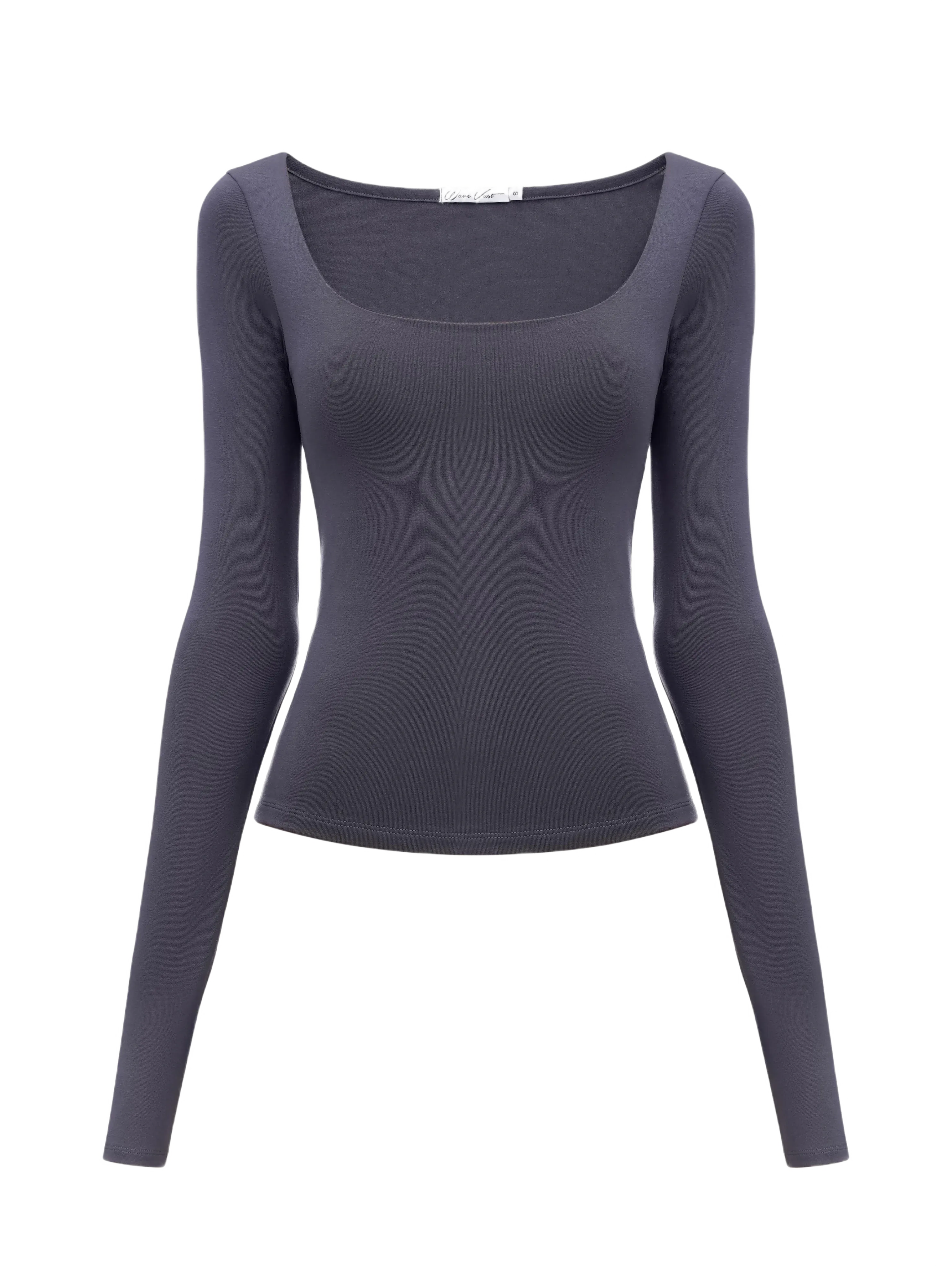 Лонгслів з вирізом Графіт - product image 1