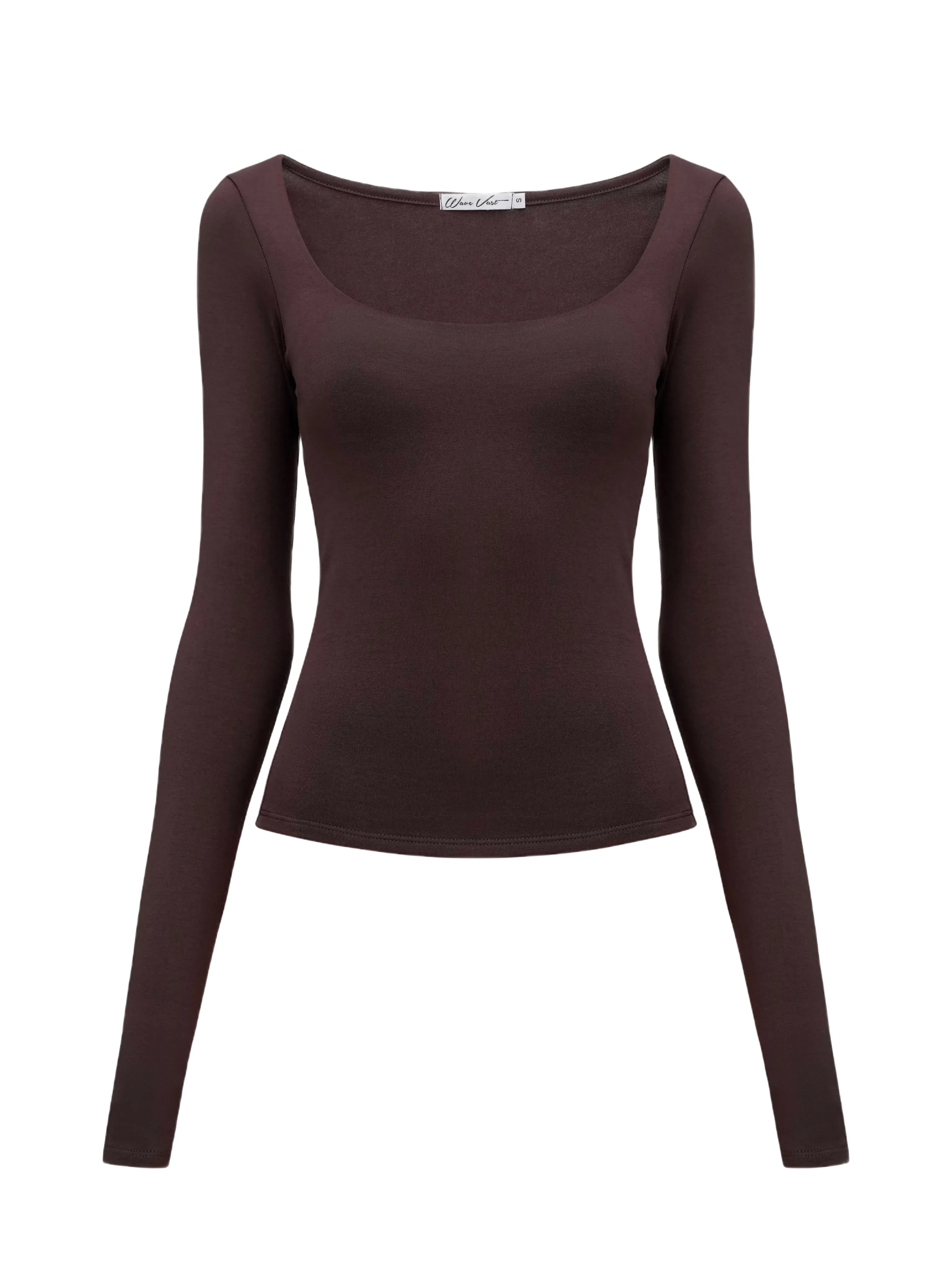 Лонгслів з вирізом Шоколад - product image 1